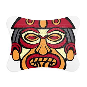 355x355 Indian Abstract Art Drawing Totem Pole Face Paper Card