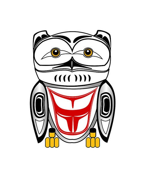 502x640 Haida Owl Tattoo Wood Working In Native American Totem