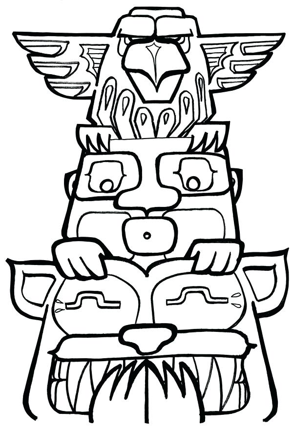 600x879 Totem Pole Animals