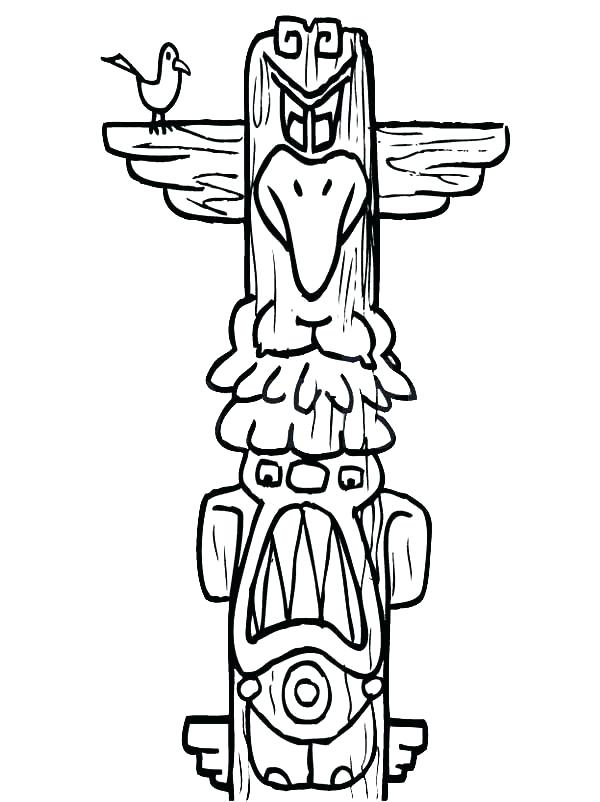 Owl Totem Pole Drawing Free download on ClipArtMag