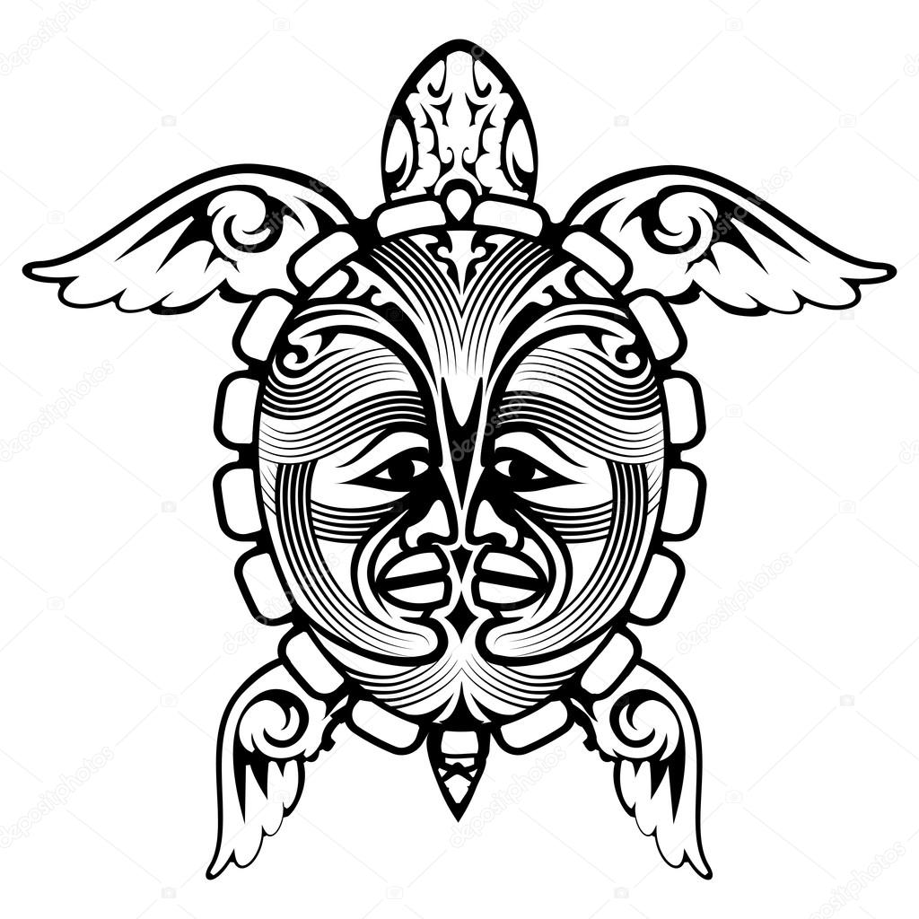 1024x1024 Turtle Drawing Totem Pole For Free Download