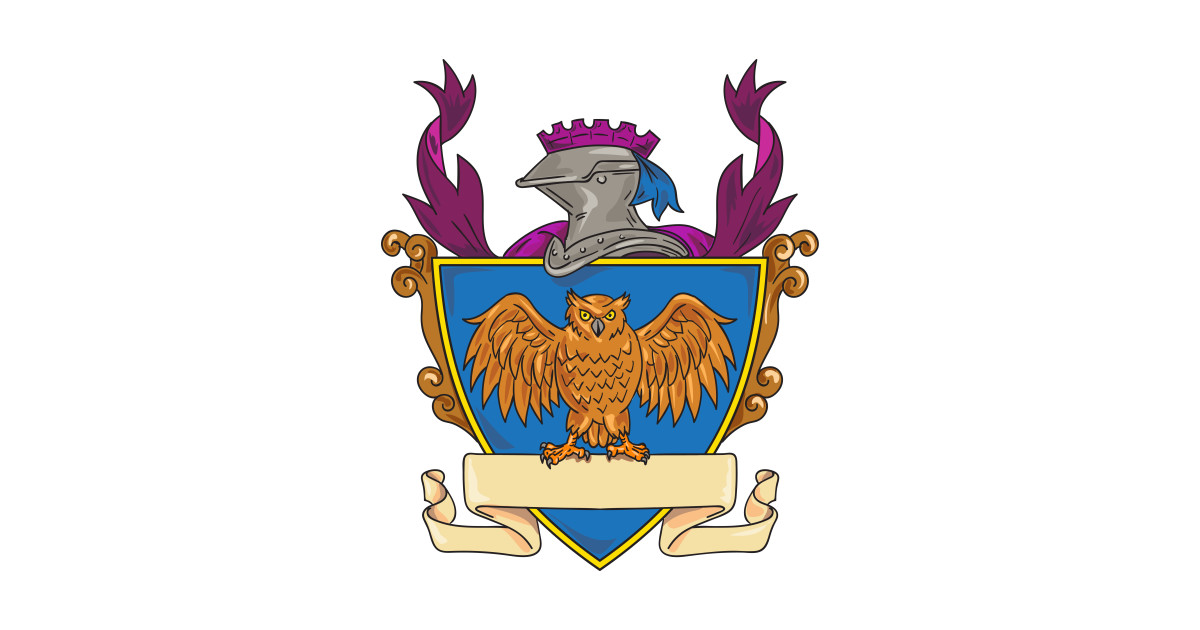 1200x630 Owl Wings Spread Knight Helmet Drawing