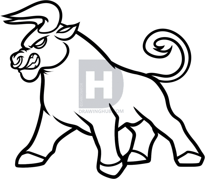 824x720 How To Draw An Ox For Kids, Step