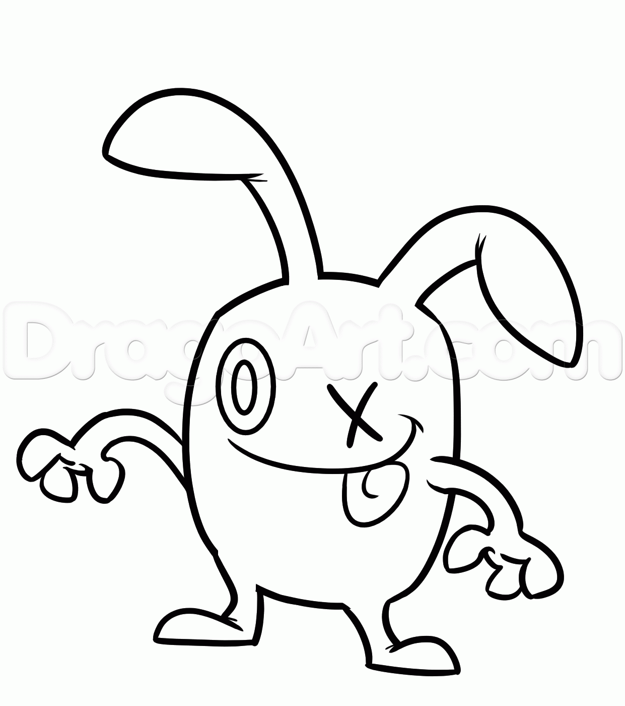 1241x1400 How To Draw Ox From Uglydolls, Step