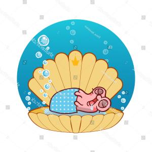 300x300 Vector Cartoon Art Funny Pearl Oyster Soidergi