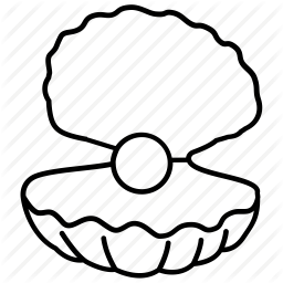 256x256 clam cultured mussel natural oyster pearl icon icon clipart