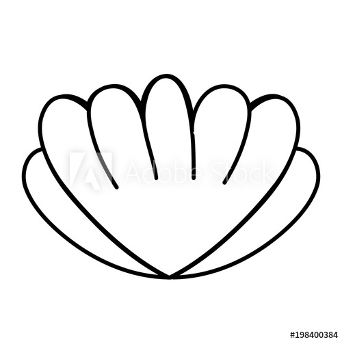 500x500 Line Oyster Shell Sea And Glamour Design