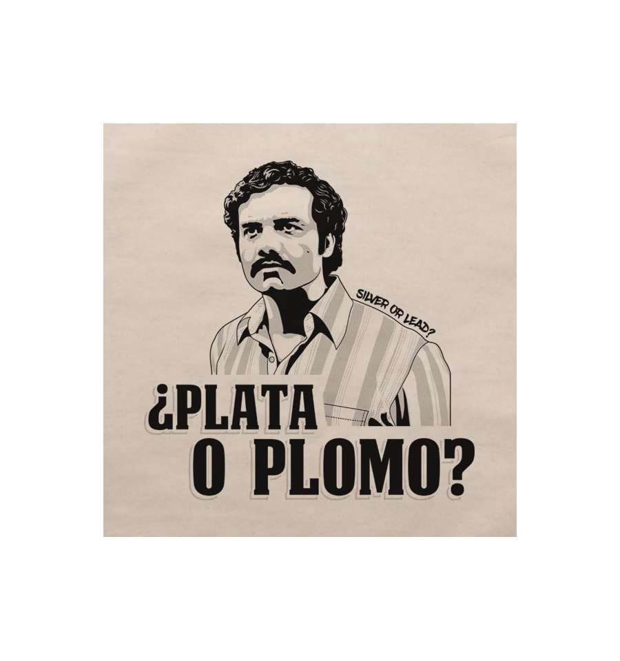 900x959 Narcos Tote Bag Pablo Escobar Plata O Plomo Silver Or Lead