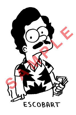 267x400 Pablo Escobar Bart Simpson Poster Escobart Narcos Netflix El