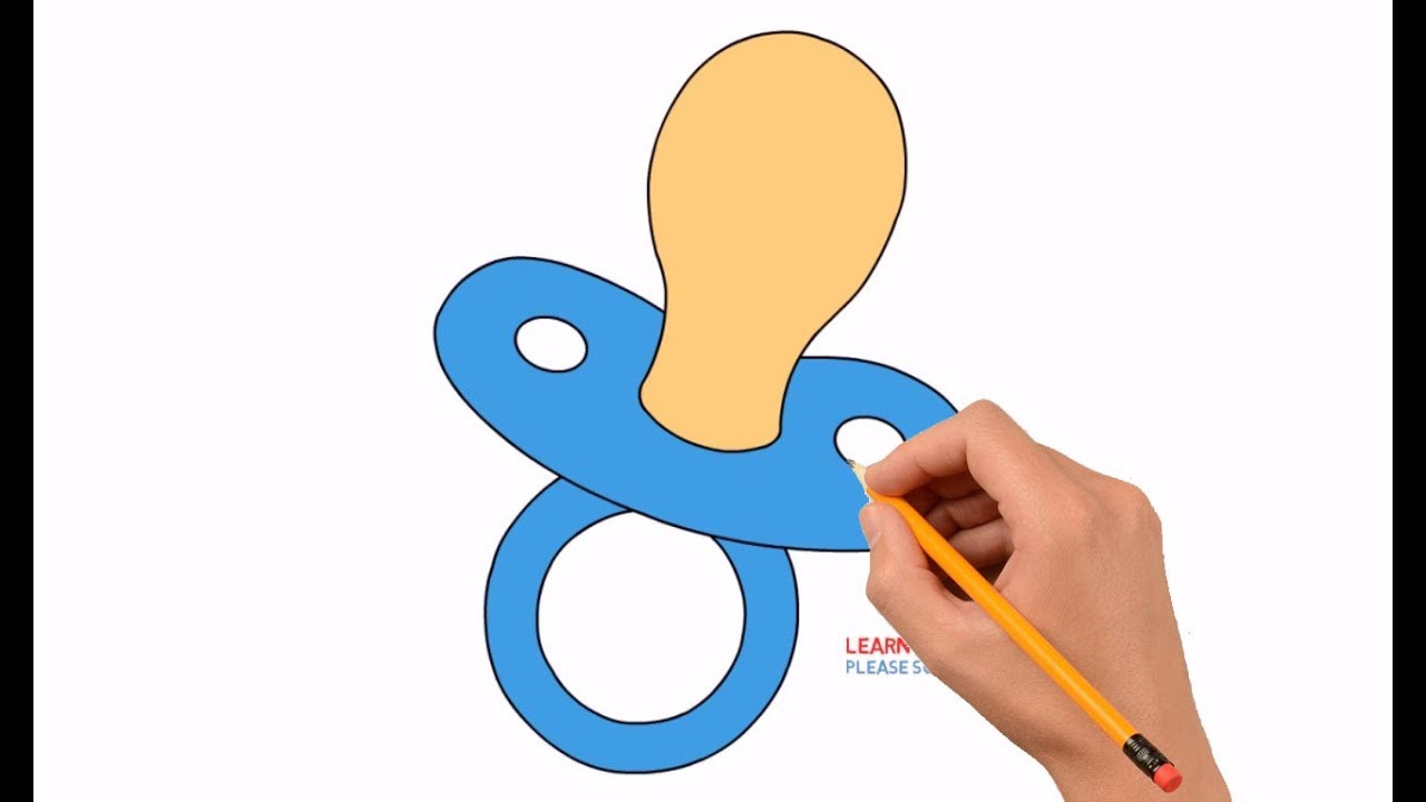 1280x720 How To Draw A Pacifier Step