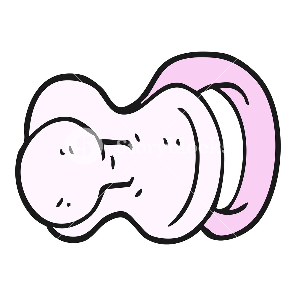 1000x1000 Freehand Drawn Cartoon Pacifier Royalty Free Stock Image