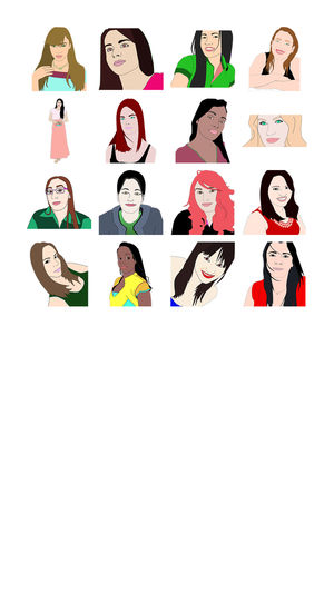 300x533 Lady Drawing Sticker Pack On The App Store