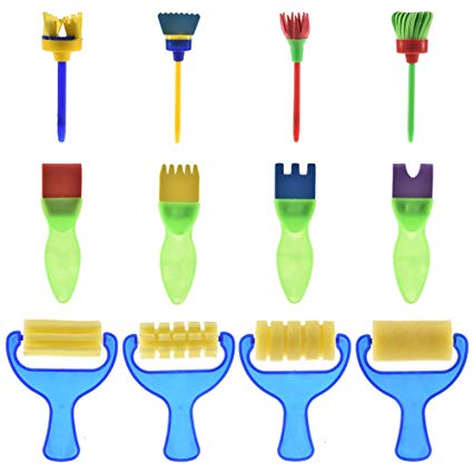 425x425 Sponge Paint Brush, Pack Early Learning Mini Flower
