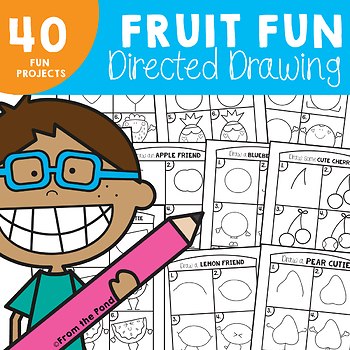 350x350 Directed Drawing {fruit Fun Theme}