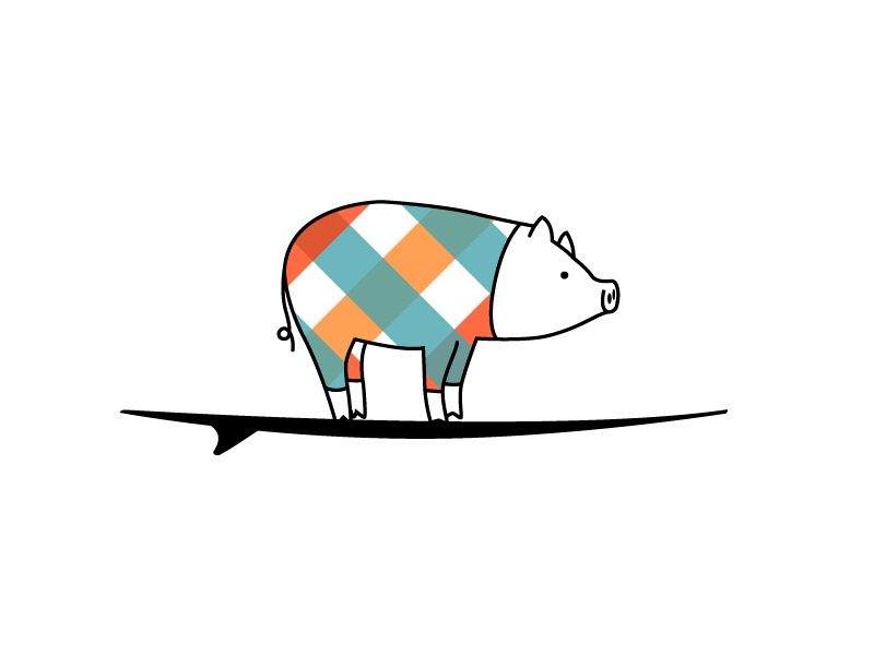 800x600 surfing pig in illustration surfing, surf art, pig