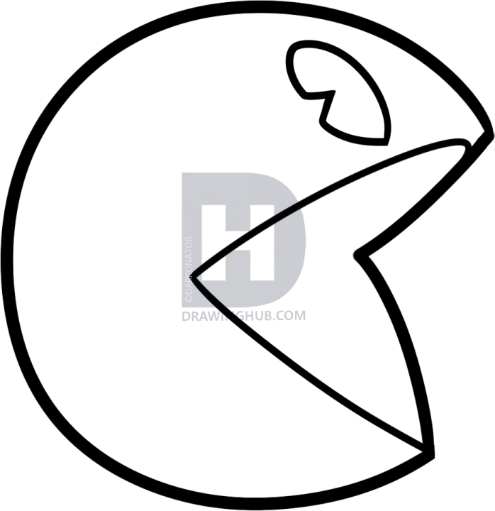 698x720 how to draw pixel pac man from pixels, step