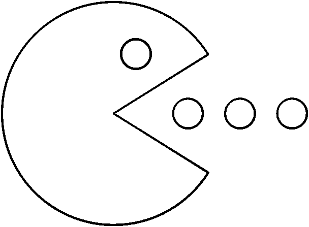 608x447 Pacman Line Art Free Images