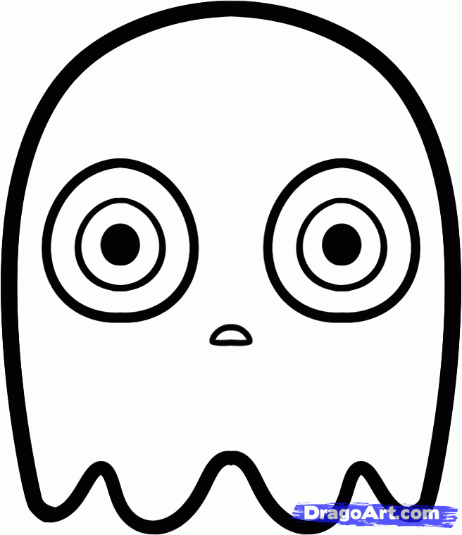 656x760 How To Draw A Pac Man Ghost, Pinky, Step