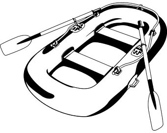 340x270 Canoe Raft Clip Art Etsy
