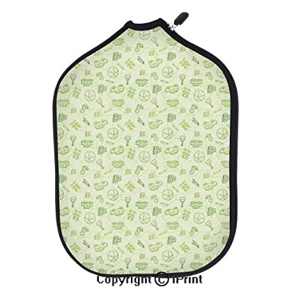425x425 Soft Neoprene Pickleball Paddle Cover Zipper Sleeve