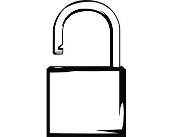 340x270 Padlock Drawing Etsy