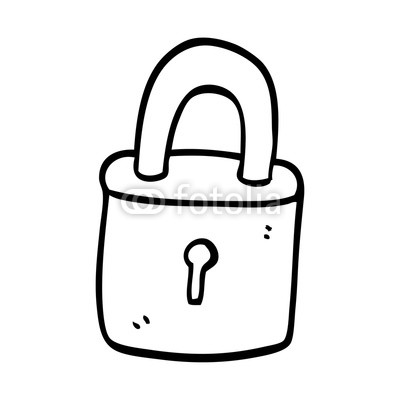 400x400 Line Drawing Cartoon Locked Padlock Buy Photos Ap Images