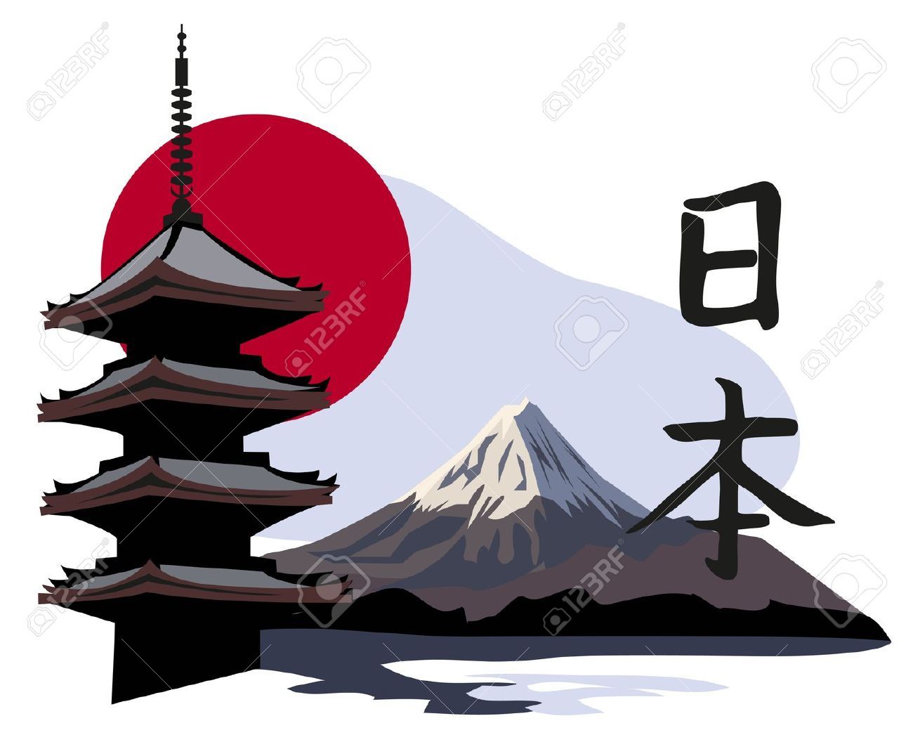 1300x1046 Image Result For Mt Fuji Illustration Olympics Pagoda