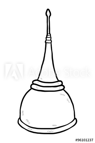 334x500 Pagoda Cartoon Vector And Illustration, Black And White, Hand