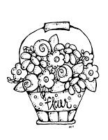 155x200 Melonheadz Illustrating Pail Of Flowers Clip Artsy Flower