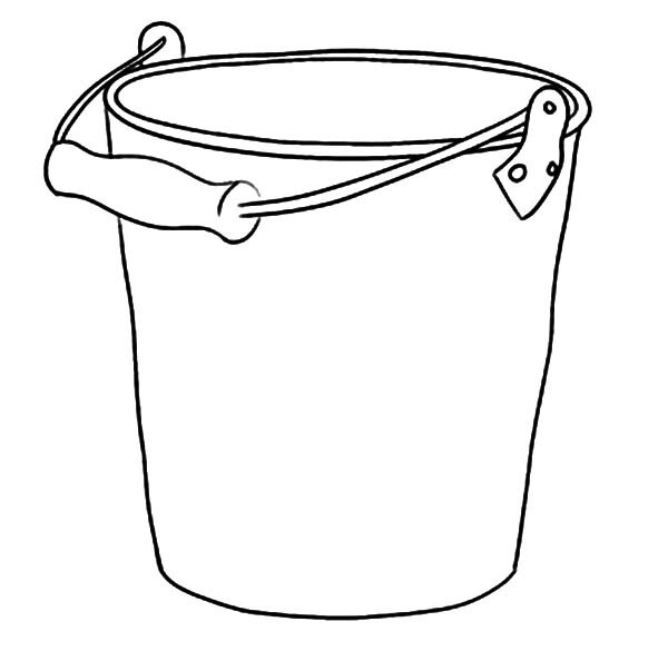 600x585 Bucket Drawing Water Pail For Free Download