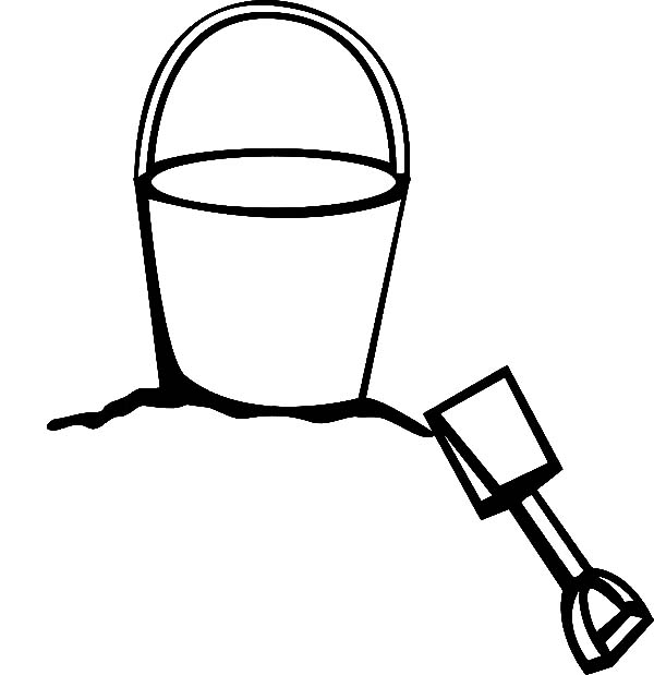 600x619 Shovel Coloring Page