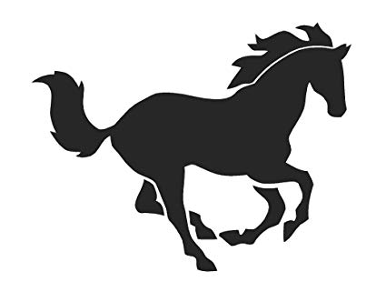 425x321 galloping horse airbrush, wall art paint stencil, genuine mylar