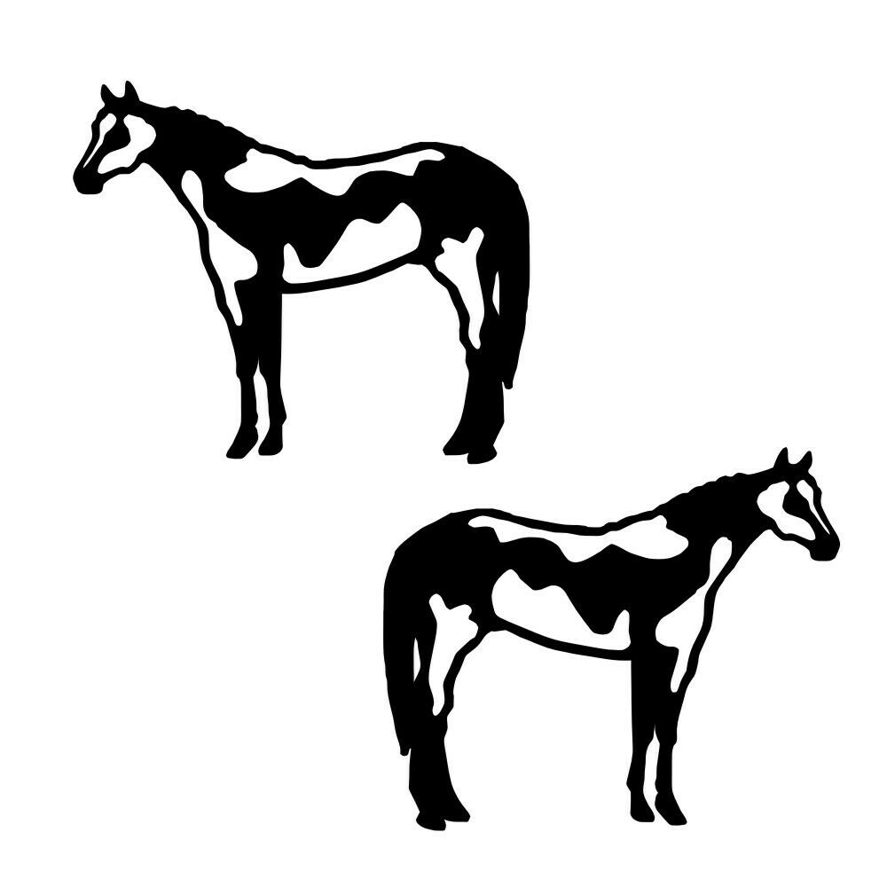 1000x1000 Reflective Pair Decal American Paint Horse For Tack Box Truck