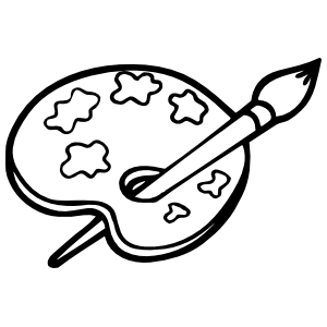 300x300 Artist Paint Palette Sticker