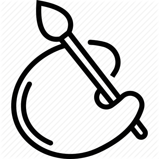512x512 Brush, Drawing, Paint, Palette, Uneversity Icon