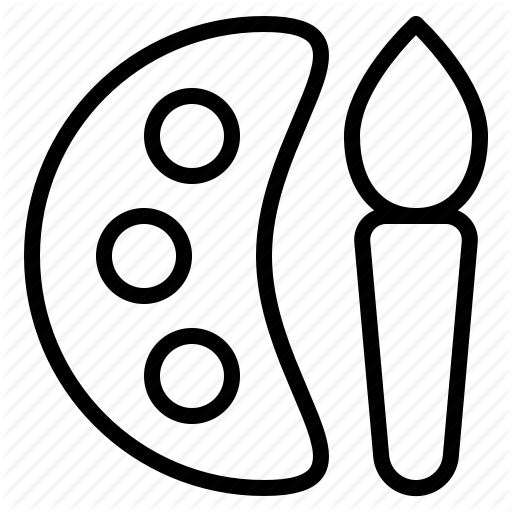 512x512 Art, Brush, Colors, Drawing, Paint, Painting, Palette Icon