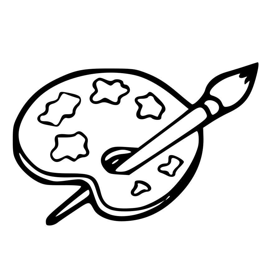 864x864 Paint Palette Die Cut Decal Car Window Wall Bumper Phone Laptop