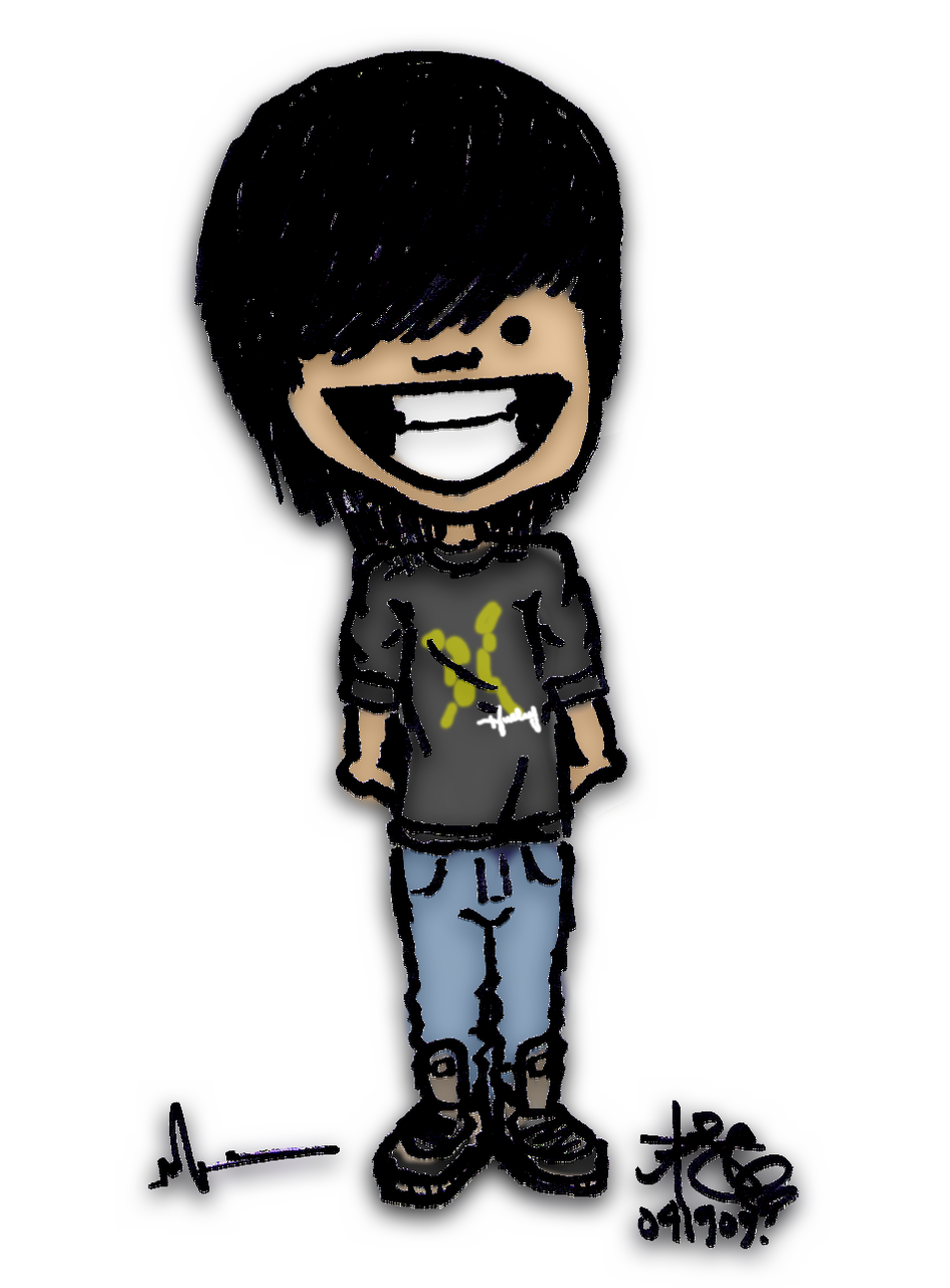 945x1280 eatsleepdraw first draft with a black sharpie, colored on paint