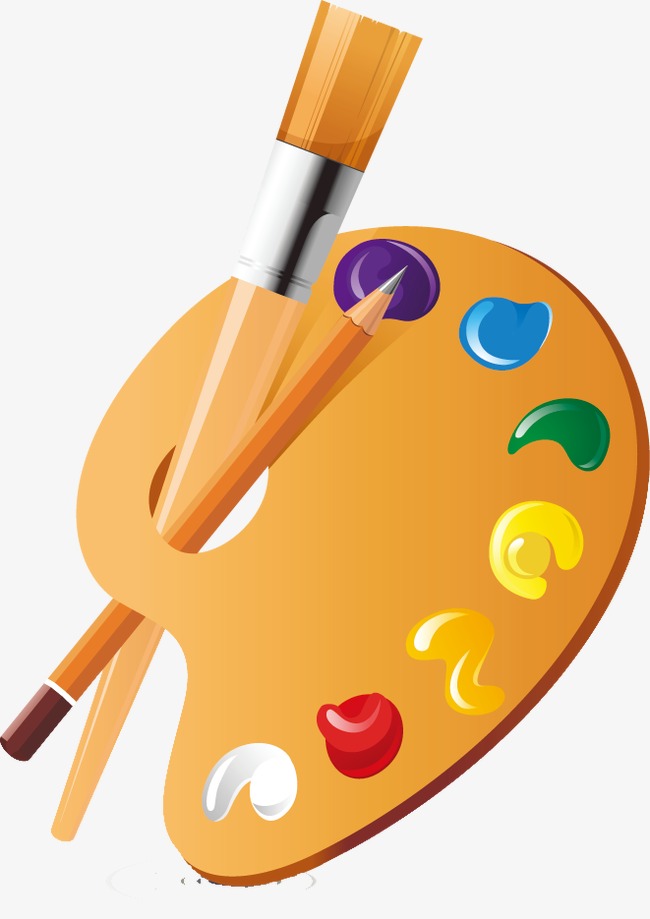 650x919 Hand Painted Drawing Board, Model, Brush, Dye Png Image