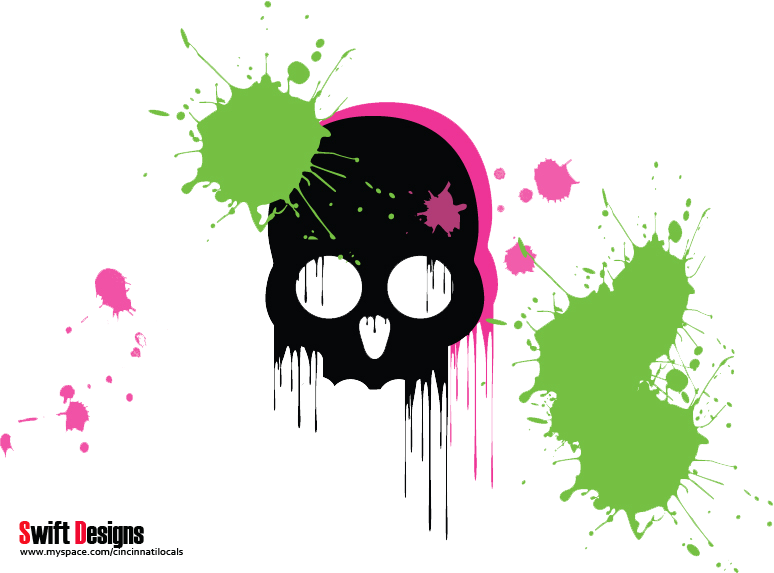 774x573 Skull Paint Splatter