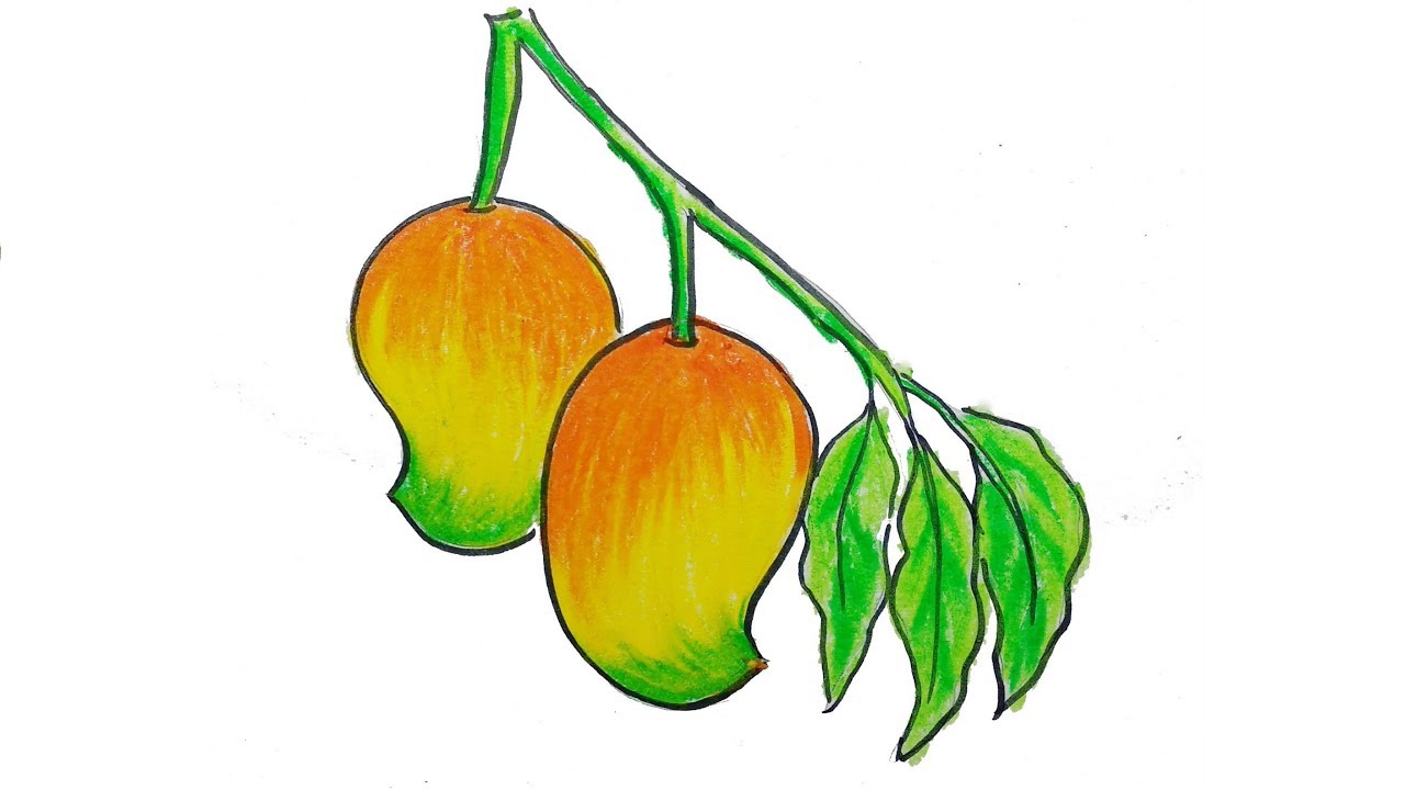 1280x720 How To Draw Mango Step