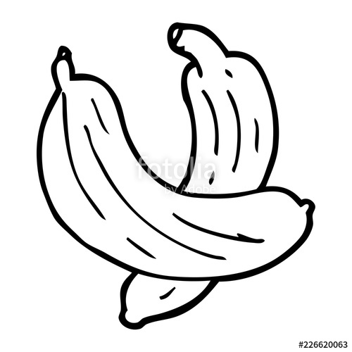 500x500 Line Drawing Cartoon Pair Of Bananas Stock Image And Royalty Free