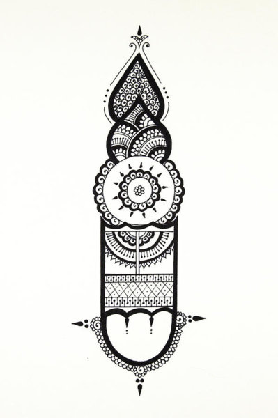 399x600 Black And White Paisley A Drawing