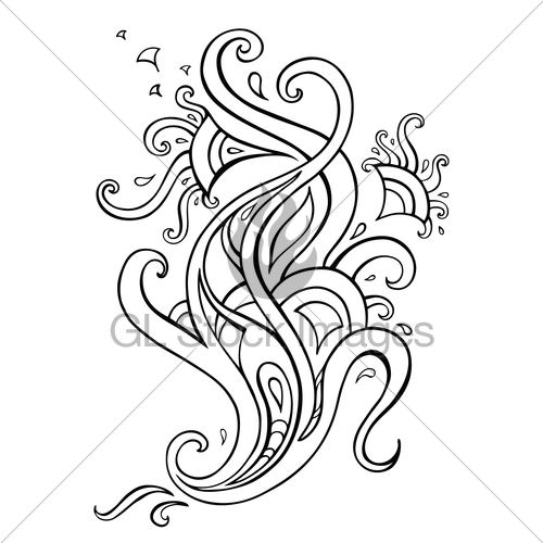 500x500 Paisley Background Hand Drawn Ornament Gl Stock Images