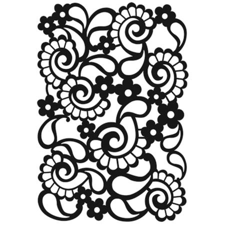 450x450 Stencil Paisley X