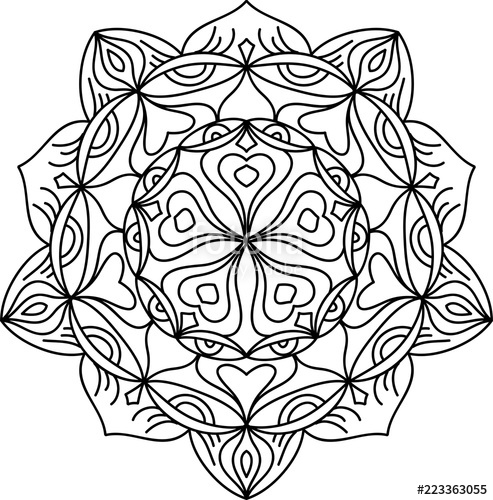 493x500 Abstract Ornate Element Decorative Pattern For Fabric, Textile