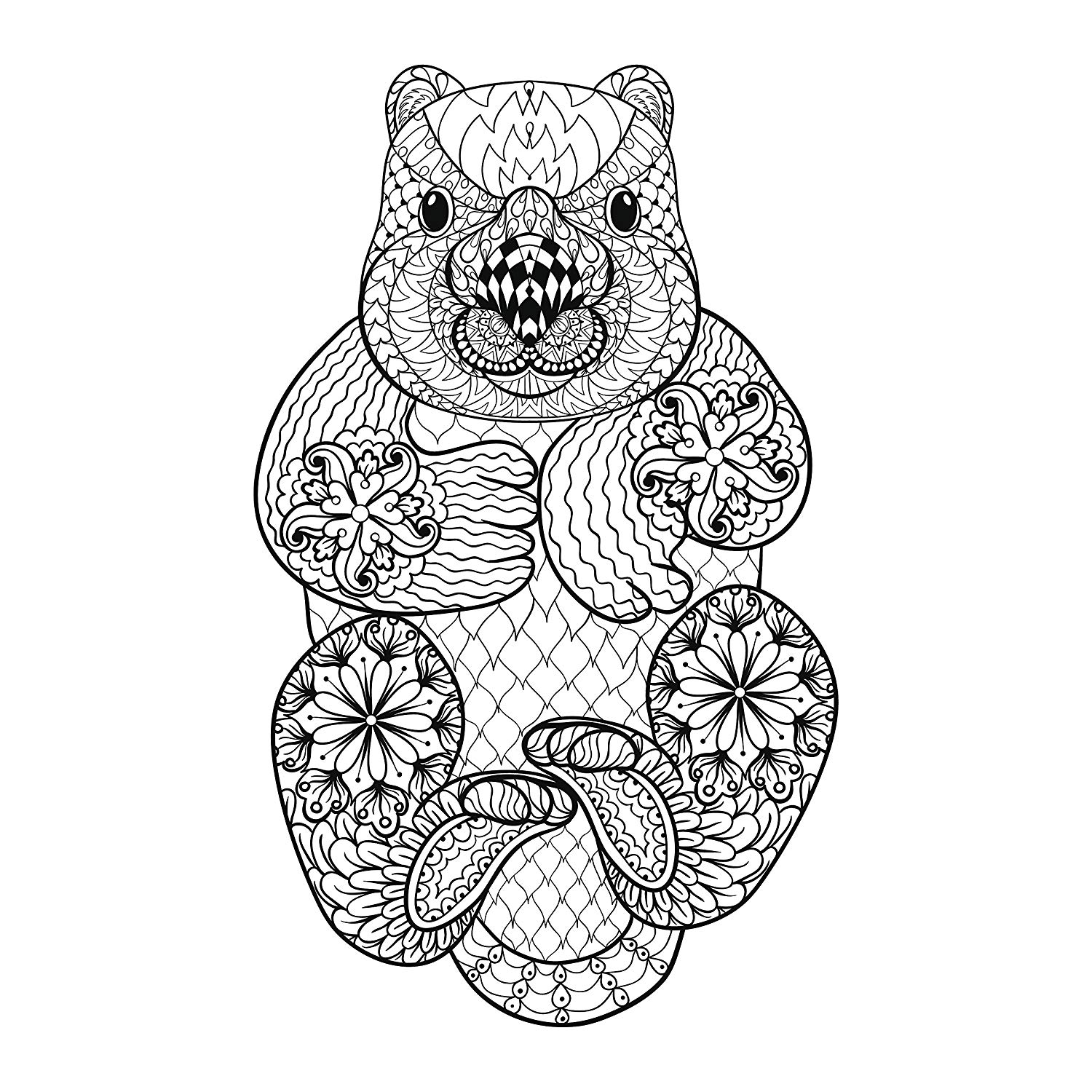 1500x1500 Mandala Paisley Pattern Otter Squirrel Vinyl Decal