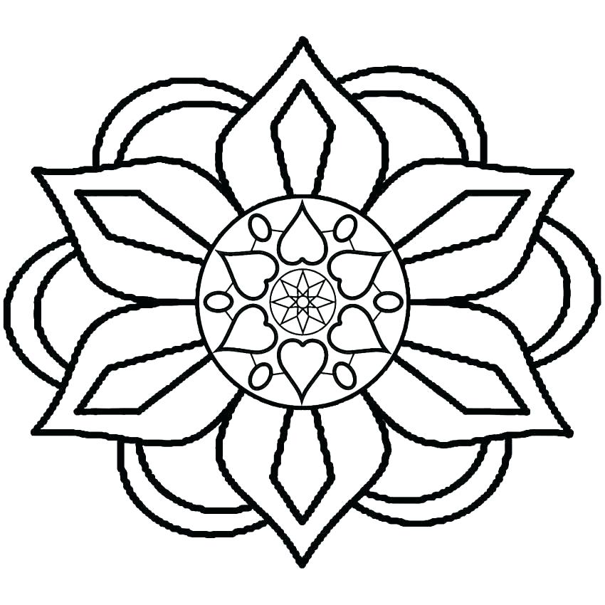 850x850 Floral Pattern Coloring Pages Printable Flower Pattern Printable