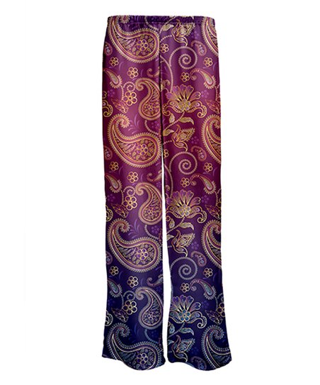 452x543 Lily Purple Floral Paisley Palazzo Pants
