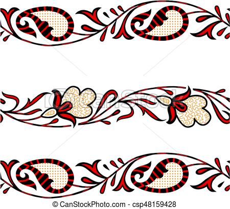 450x410 Abstract Paisley Pattern With Border